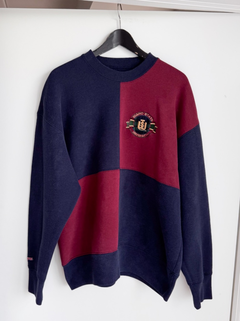 Vtg 90s JanSport Idaho State University Colorblock Sweatshirt XL Thrashed